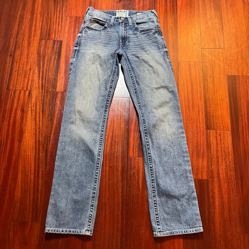 Ariat Jeans Mens 29x36 (29x35) M2 Relaxed Bootcut Blue Western Workwear 10020942